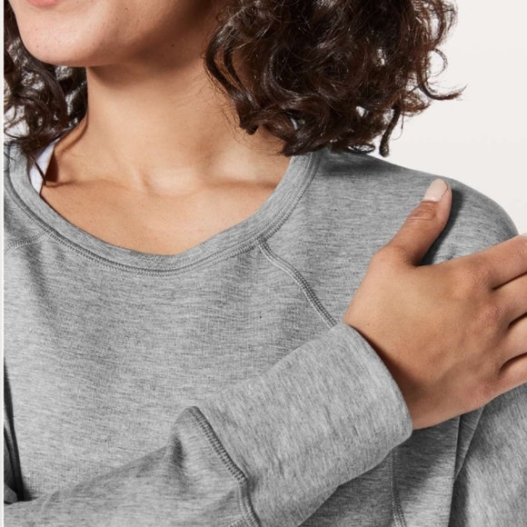 Lululemon Time Out Crew *Reversible Heathered Bleached Coral / Heathered size 8 - Picture 4 of 10